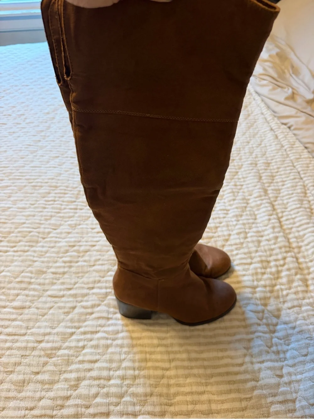 Classic Tall Brown Block-Heel Women’s Boots